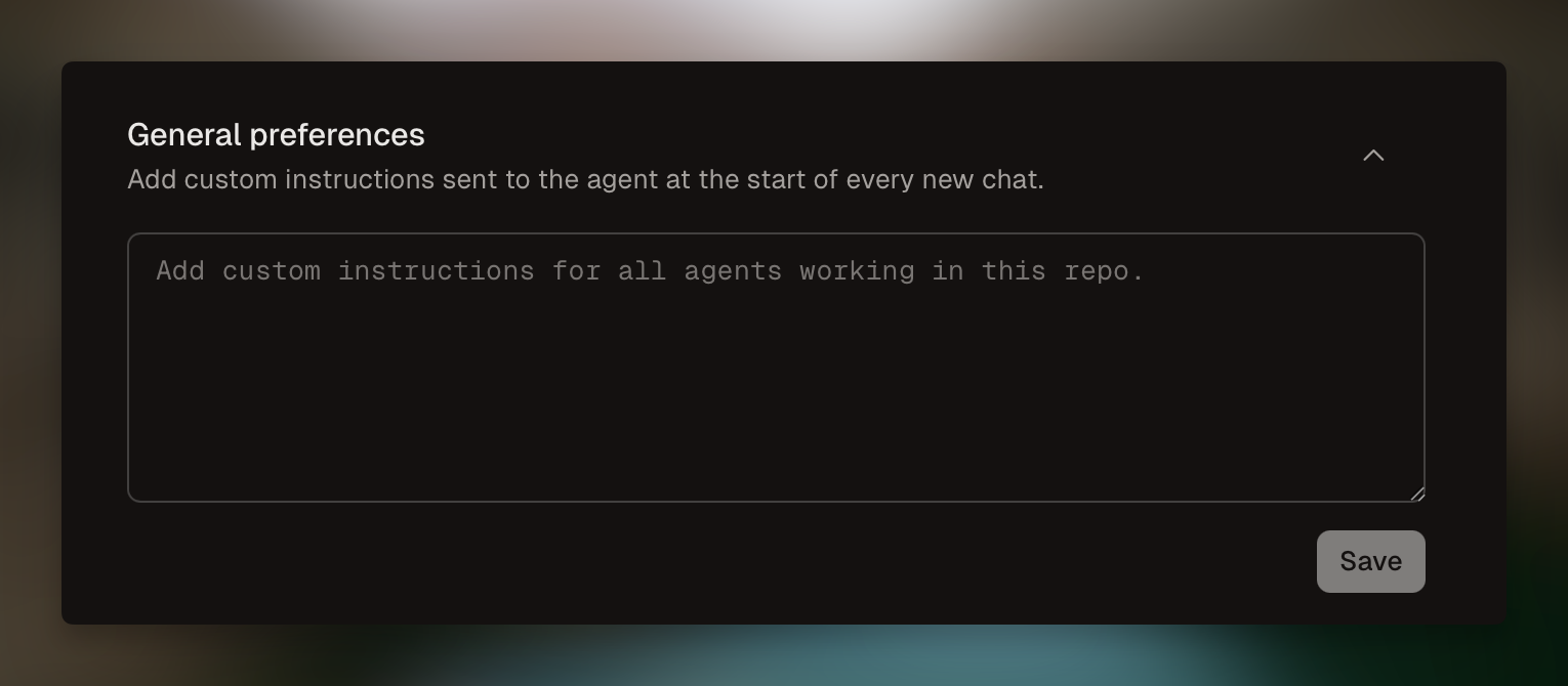 General agent preferences